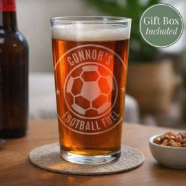 (image for) Personalised Football Badge Pint Glass
