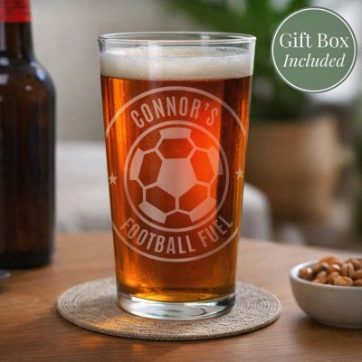 Personalised Football Badge Pint Glass (image for) Personalised Football Badge Pint Glass