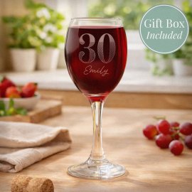 (image for) Personalised Big Age Wine Glass
