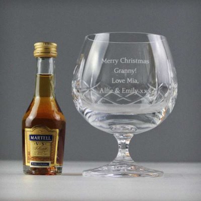 (image for) Personalised Crystal & Brandy Gift Set