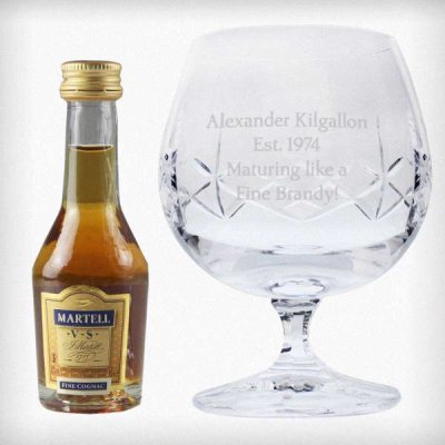 (image for) Personalised Crystal & Brandy Gift Set