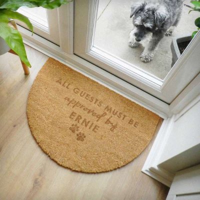 (image for) Personalised Approved By The Pet Half Moon Indoor Doormat