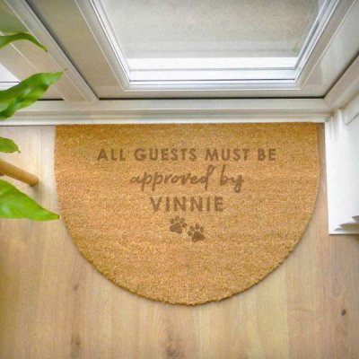 (image for) Personalised Approved By The Pet Half Moon Indoor Doormat