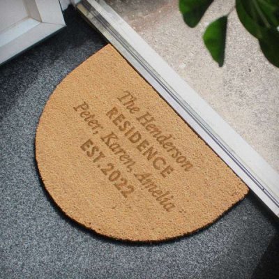 (image for) Personalised Free Text Half Moon Indoor Doormat