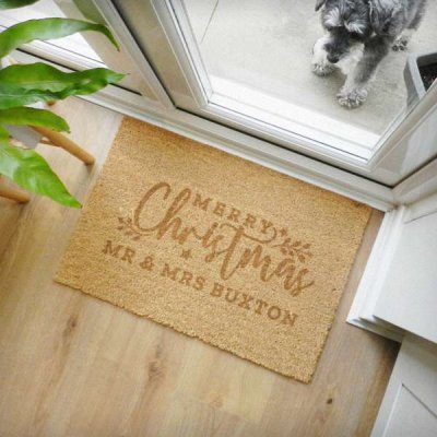 (image for) Personalised Christmas Rectangle Indoor Doormat