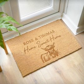 (image for) Personalised Highland Cow Doormat