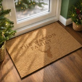 (image for) Personalised Stag Rectangle Indoor Doormat