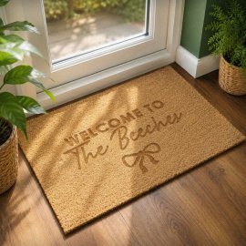 (image for) Personalised Bow Rectangle Indoor Doormat