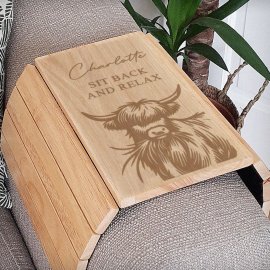 (image for) Personalised Highland Cow Sofa Tray