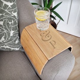 (image for) Personalised Initials Wooden Sofa Tray
