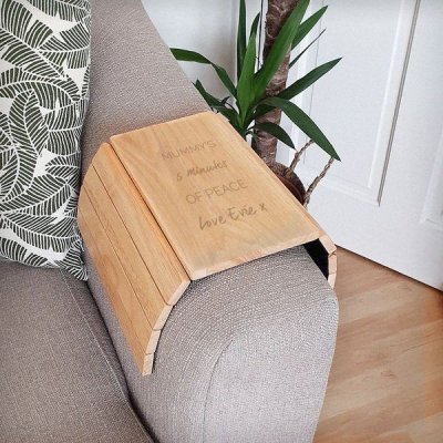 (image for) Personalised Free Text Wooden Sofa Tray