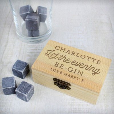 (image for) Personalised Let The Evening Be-Gin Cooling Stones