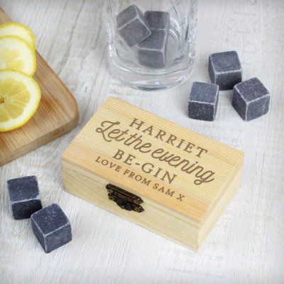 (image for) Personalised Let The Evening Be-Gin Cooling Stones