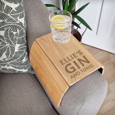 (image for) Personalised Large Free Text Wooden Sofa Tray