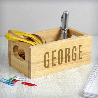 (image for) Personalised Name Only Mini Wooden Crate