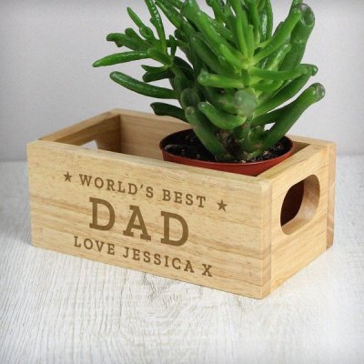 (image for) Personalised Worlds Best Mini Wooden Crate