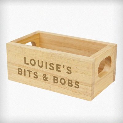 (image for) Personalised Bits & Bobs Mini Wooden Crate