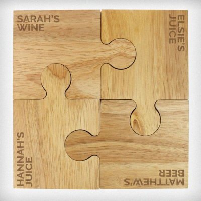 (image for) Personalised Free Text Jigsaw Coasters