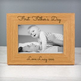(image for) Personalised Free Text 6x4 Wooden Photo Frame