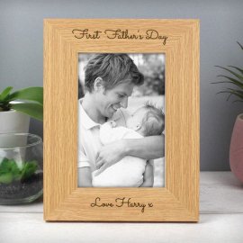 (image for) Personalised Free Text 4x6 Wooden Photo Frame