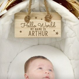 (image for) Personalised Hello World Wooden Sign