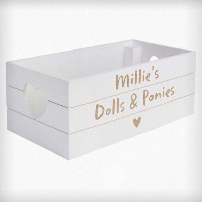 (image for) Personalised Free Text Heart White Wooden Create