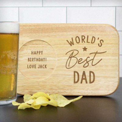 (image for) Personalised World's Best Wooden Coaster Tray