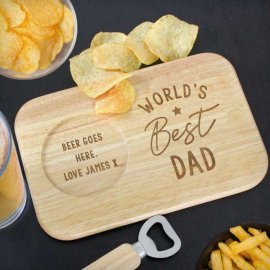 (image for) Personalised World's Best Wooden Coaster Tray