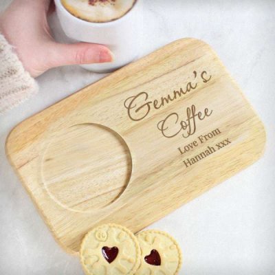 (image for) Personalised Free Text Wooden Coaster Tray