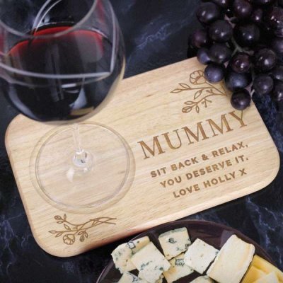(image for) Personalised Floral Wooden Coaster Tray
