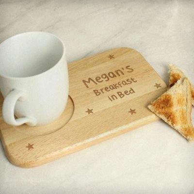 (image for) Personalised Stars Wooden Coaster Tray