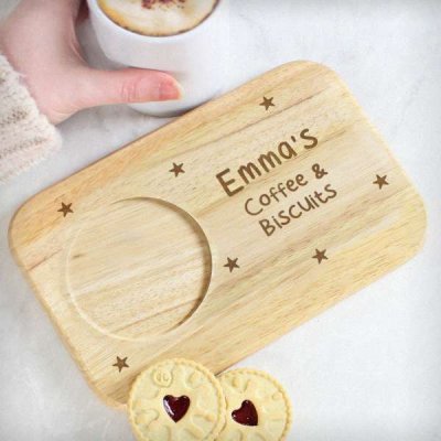 (image for) Personalised Stars Wooden Coaster Tray