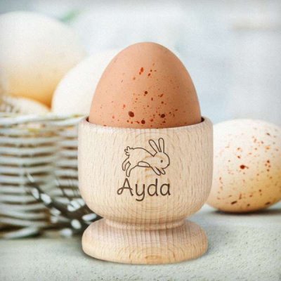 (image for) Personalised Bunny Wooden Egg Cup