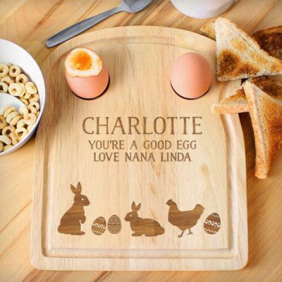 (image for) Personalised Spring Egg & Toast Board
