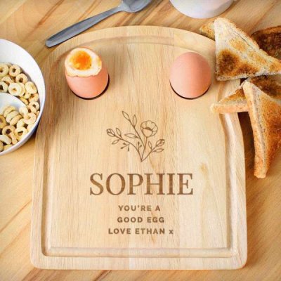 (image for) Personalised Floral Egg & Toast Board