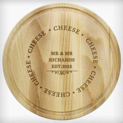 (image for) Personalised Cheese Round Chopping Board