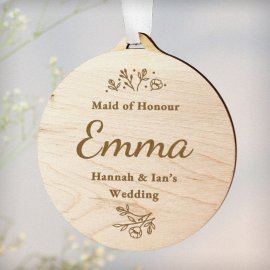 (image for) Personalised Wedding Party Wooden Tag