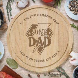 (image for) Personalised Super Dad Chopping Board