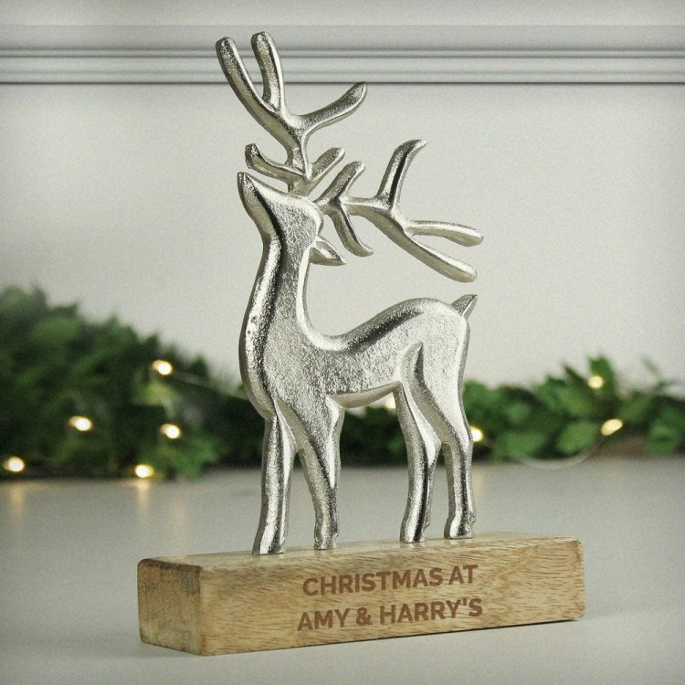 Modal Additional Images for Personalised Stag Ornament