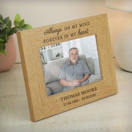 (image for) Personalised Memorial Always In My Heart 6x4 Wooden Photo Frame