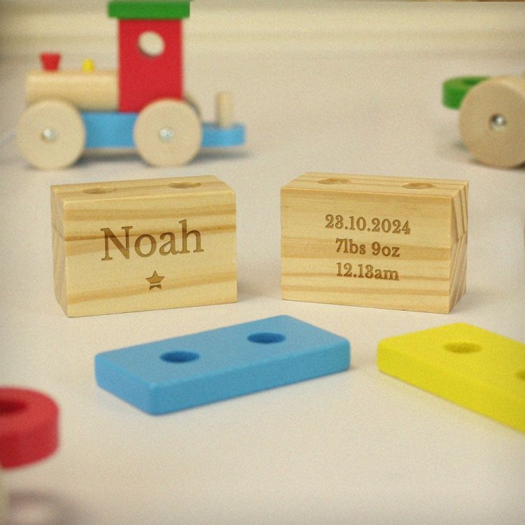 Modal Additional Images for Personalised Wooden Toy Train