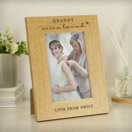 (image for) Personalised You Are So Loved 6x4 Oak Finish Photo Frame