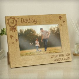 (image for) Personalised No.1 6x4 Landscape Wooden Photo Frame