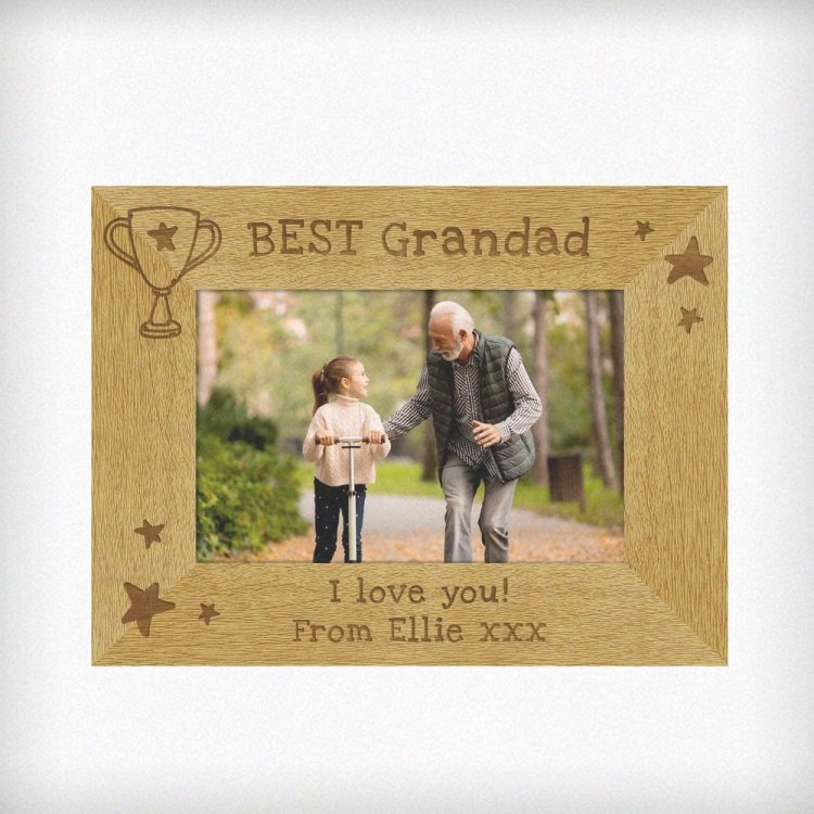 Modal Additional Images for Personalised Simply The Best 6x4 Landscape Wooden Photo Frame