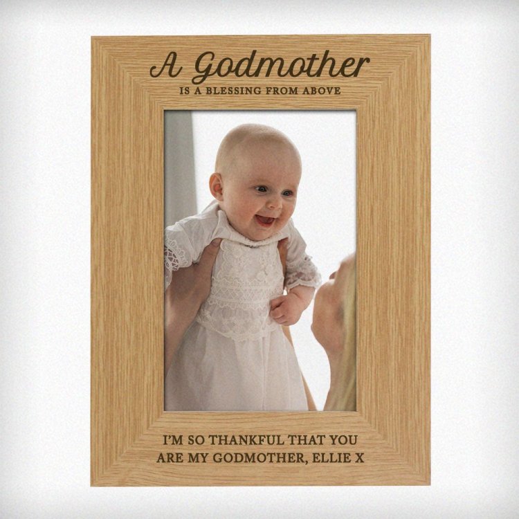 Modal Additional Images for Personalised Godmother 6x4 Wooden Photo Frame