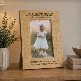 (image for) Personalised Godmother 6x4 Wooden Photo Frame