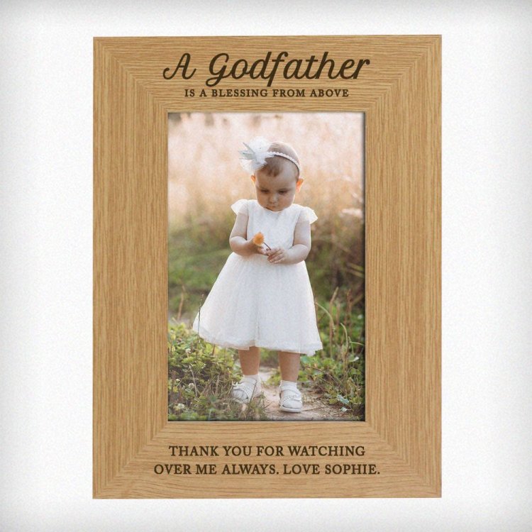 Modal Additional Images for Personalised Godfather 6x4 Wooden Photo Frame