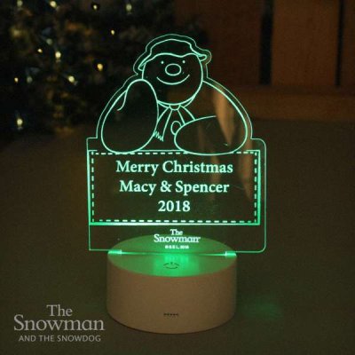 (image for) Personalised The Snowman LED Colour Changing Decoration & Night 