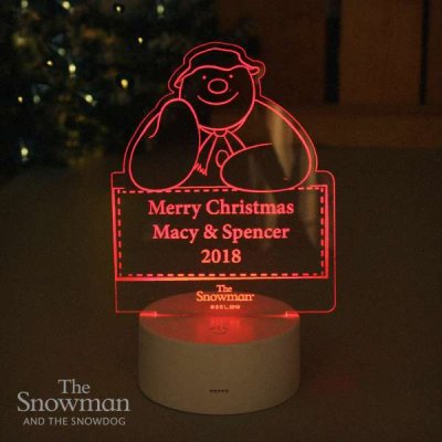 (image for) Personalised The Snowman LED Colour Changing Decoration & Night 