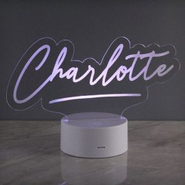 (image for) Personalised Free Text LED Colour Changing Desk Night Light